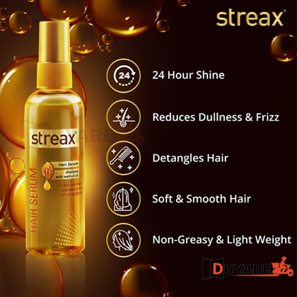 Streax Hair Serum Vitalized With Walnut Oil